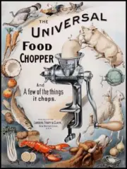 Landers, Frary & Clark Universal Food Chopper NEW METAL SIGN: 9 x 12" Ships Free