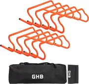 10 Pack 7” Agility Hurdles Speed Training Detachable Sturdy Equipment Set Carry
