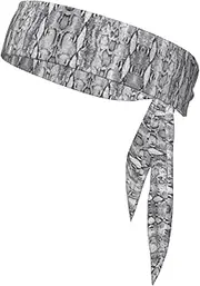 Snake Skin Black and White Sports Strap Double-Sided Headscarf Men's Bow Tie Sports Headscarf Running Yoga Exercise Headband