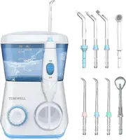 Water Flosser Oral Irrigator, Dental Water Flosser 600ml 10 Adjustable Pressure, Electric Dental Flosser For Teeth/braces, 8 Water Jet Tips-hy