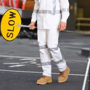 COLT - White Night Safety Work Pants - Biomotion Tape