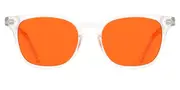 BON CHARGE Crystal Blue Light Blocking Clear Men's Sunglasses Clear Size 49