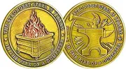 Antique Silver Dumpster Fire Coin - Challenge Coin Novelty coi'ns | Dumpster Challenge Coin,Double-Sided Funny Commemorative Coin for Coworker Farewell Employee Appreciation