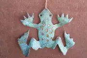 FROG Copper Verdigris Christmas Ornament Handcrafted Arizona Southwest