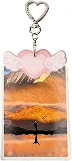 Qkbuza Photo Card Sleeves | Photocard Case Sleeves | Acrylic Transparent Key Chain Pendant for Backpack, Purse, Schoolbag