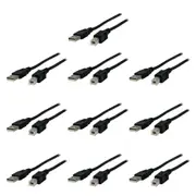 10PK PRO.2 USB 2.0 Type A Male to B Plug 2m Cable/Lead Cord for Computer Printer