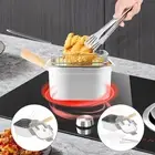 Deep Fryer Pot Stainless Steel Frying Pan Oil Saving Square Deep Frying ToIbq