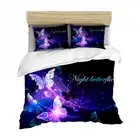 Linen Single/Double/Queen/King Size Bed Doona/Quilt/Duvet Cover Set Butterfly