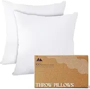 [Mayfair Linen] 26x26 Pillow Inserts - Pack of 2 White Decorative Pillow for Sofa Bed, Large Fluffy Pillow Inserts for Throw Pillow Covers, Throw Pillows for Bed, Couch Pillows for Living Room