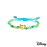 在飛比找PChome24h購物優惠-Disney迪士尼金飾 雀躍米奇黃金編織手鍊之一