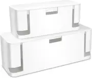 Cable Management Box White 2Pack Extra Large Medium ABS Material