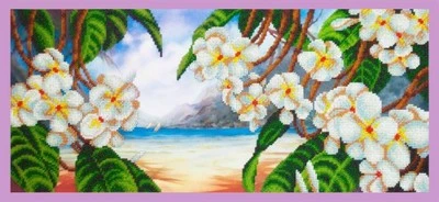 Bead embroidery kit Paradise Island hand embroidery needlework kit