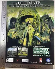 2004 Tom Clancy GHOST RECON JUNGLE STORM AD PLAYSTATION 2 PS2 PS1 Special Forces