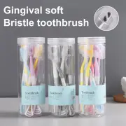 8pcs/set Tooth Brush Odorless Oral Care Adult Bamboo Tongue Scraper Toothbrush