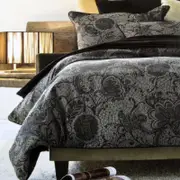 Accessorize Trudie Black Jacquard Quilt Cover Set Single