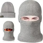[JYZPJ] Balaclava Ski Mask Face Mask One Cap for Two Purposes Thermal Balaclava for Men Women Beanie Hat Multifunctional for Motorcycle Cycling Skiing & Winter Sports