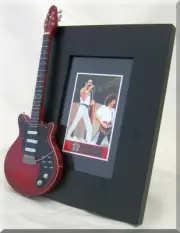 QUEEN Miniature Guitar Frame Freddie Mercury Brian May