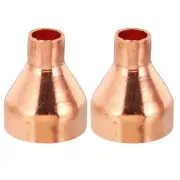 1 3/8" to 1/2" ID Copper Reducer 2pcs Reducing Coupling Fitting Pipe Adapter
