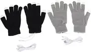 [TOGEVAL] 2 Pairs USB Heated Gloves Men Liners Warming Portable Gloves Heater Hands Precise Gloves Rechargeable Glives Touchscreen Warmer Warm Gloves Mittens Touch Screen Gloves Nitrylon