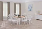 NORMANDY 9 Piece Dining Suite with Clouds Dining Chairs.