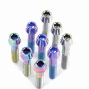 6pcs M8* 20/25/30/35/40-55mm Titanium Tapered Head Bolts Hexagon Socket Screws