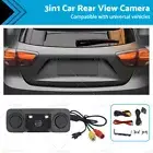 3in1 170° Car Reverse Rear View Camera w/ Backup Radar Parking Sensor Universal