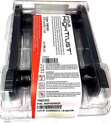 R5F008AAA Consumables, YMCKO Color Ribbon, Primacy Compatible, 300 Prints, 1 Rol
