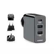 mbeat\u00AB Gorilla Power 45W USB-C Power Delivery (PD 2.0) and Dual USB-A World Travel Charger