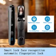 3D Face Recognition Unlock Digital Door Lock W/ Camera FIngerprint Password