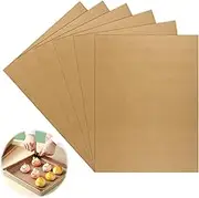 6PCS Baking Sheets Reusable 30x40cm Non Stick Oven Liner for Cooking Mats Heat Press Transfer Paper for BBQ Cooking Heat Transfer Grill Mat Heat Resistant Washable Sheets