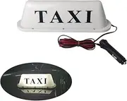 12v Taxi Sign Light for Car,Waterproof Taxi Sign Light with Magnetic Base.White Light and White Shell Taxi Light.