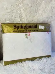 Vintage NIP Springmade King Fitted Sheet Floral Pattern In Package