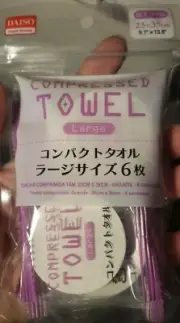 DAISO Compressed Towel Set 6 Large Towels 9.1"×13.8"