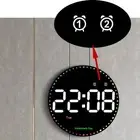 Remote Controlled 10 Inch LED Wall Clock with Temperature and Date Display