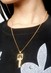 [HUF] Playboy Key Pendant Chain Necklace
