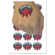Release Me Kraken Squid Sea Monster Temporary Tattoo Water Resistant Set