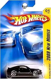 Hot Wheels 2008 001 New Models 2007 '07 Shelby GT-500 Black GT 500 2008 1 1:64 Scale