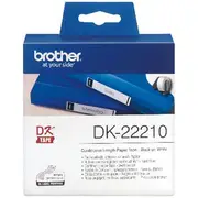 Brother DK 22210 Paper Tape 29mm wide Black on White