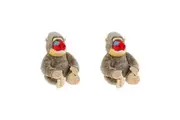 2x Keeleco Mandrill Soft Stuffed Animal Plush Kids Child Play Toy 25cm Brown 3+