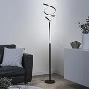 63 Inch LED Floor Lamp Contemporary Spiral Floor Lamps for Living Room Dimmable Modern Standing Light Corner Light Black Floor Lamp for Bedroom Kitchen Reading Office