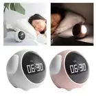 Digital Alarm Clock Kids Temperature Table USB Voice Control Night Light