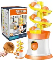 Ping Pong Ball Shooter, Table Tennis Ball Machine with 16 Balls, Portable Ball Thrower Table Tennis Automatic Serving Machine for Kids Beginners