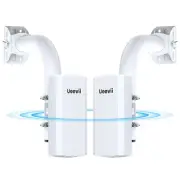 Wireless Bridge with 2 Bracket,2.4G Point to Point Outdoor WiFi Bridge with 3...