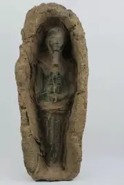 Unique Egyptian Ptah god standing as mummified - replica like the original one.