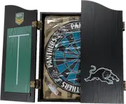 Penrith Panthers NRL Dart Board and Cabinet Set