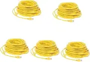 jojofuny 5pcs Computer Network Cable 20m Long Ethernet Patch Cord High Speed and Sturdy for Gaming Use