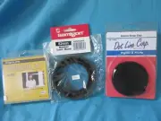 62mm Skylight 1A, Rubber Lens Hood, Snap-on Front Lens Cap ALL NEW