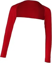 [Dolity] Women Long Sleeves Modal Arm Cover Shrug Hijab Tops Muslim - Red, as described