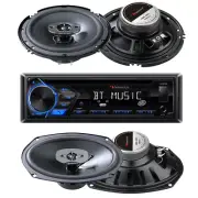 Nakamichi NRS8927 Single-Din CD Bluetooth Car Stereo with 2 SETS OF SPEAKERS