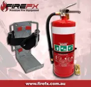 9KG ABE Fire Extinguisher & Heavy Duty Galvanized Bracket